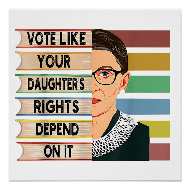 Póster Feminista Ruth Bader Ginsburg RBG Chica De Cita Co (Anverso)