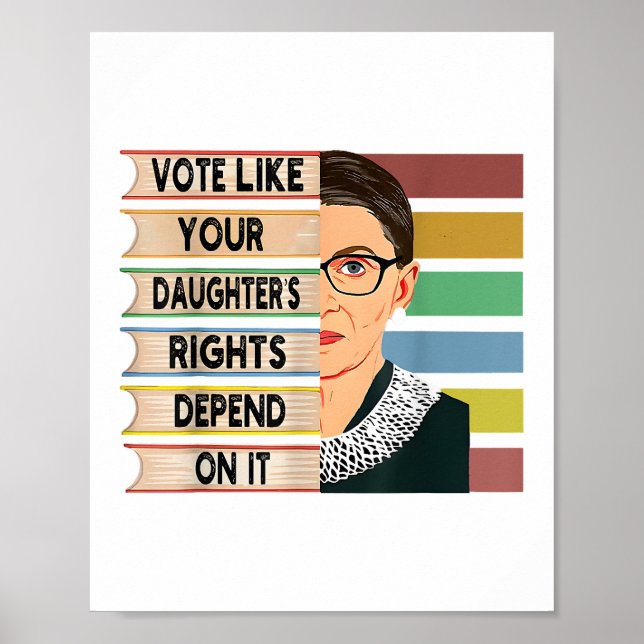 Póster Feminista Ruth Bader Ginsburg RBG Chica De Cita Co (Frente)