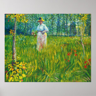 Póster Femme dans un Jardin (van Gogh)