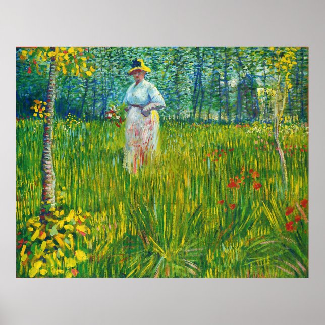 Póster Femme dans un Jardin (van Gogh) (Frente)
