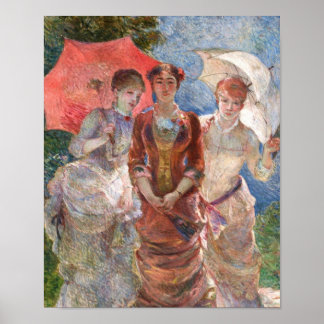 Póster Femmes aux Paraplus de Bracquemond Trio