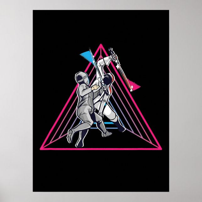 Póster Fencing Game gamer fencer sport 90s fencing (Frente)