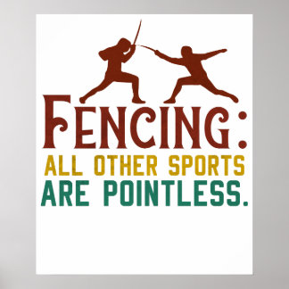 Póster Fencing How I Get My Point Across Funny Fencing2