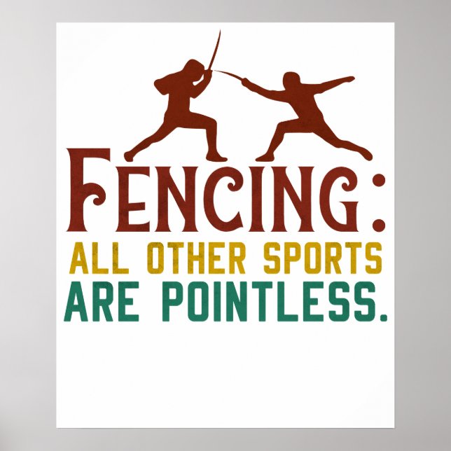 Póster Fencing How I Get My Point Across Funny Fencing2 (Frente)