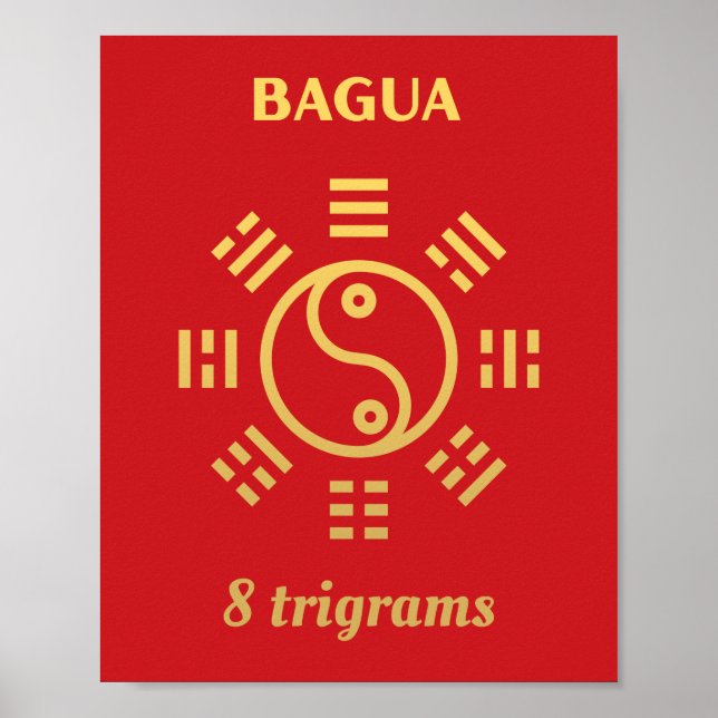 Póster Feng Shui - Bagua Gold (Frente)