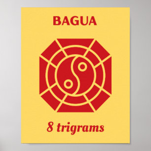 Póster Feng Shui - Rojo Bagua