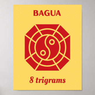 Póster Feng Shui - Rojo Bagua