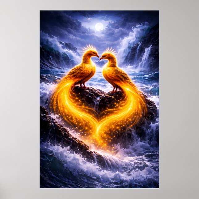 Póster Fénix Gemelas de Luz Eterna (Frente)