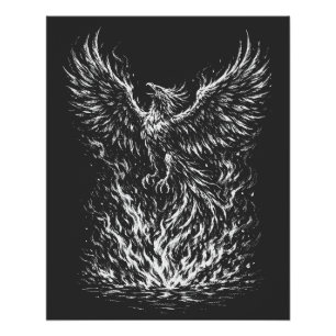 Póster Fénix que se eleva de las llamas de BurnsInHell