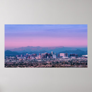 Póster Fénix Skyline Pink Twilight