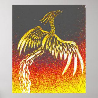 Póster Fénix Tribal