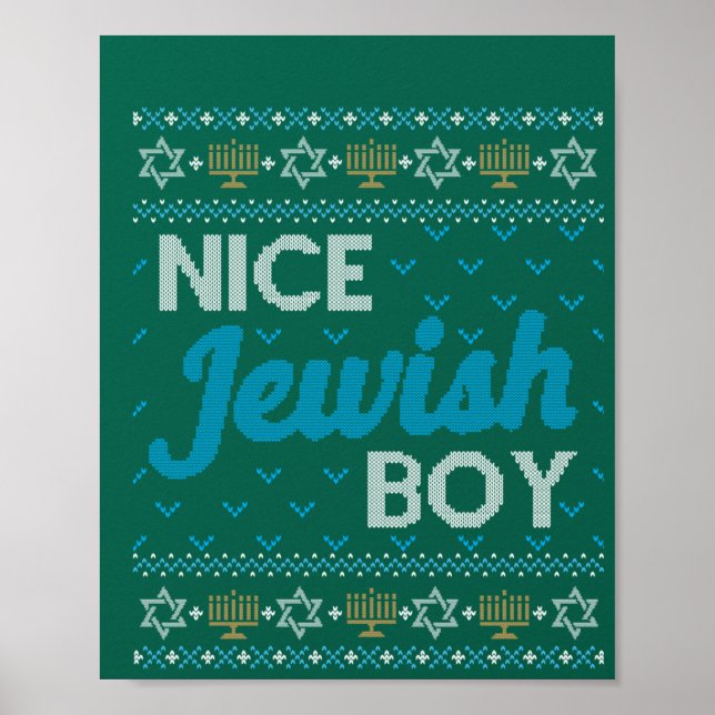 Póster Feo Hanukkah Niza Judía Coincidiendo (Frente)