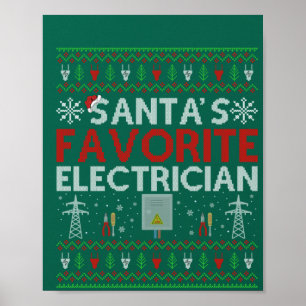 Póster Feo regalo de Navidad para electores a Santa Ama e
