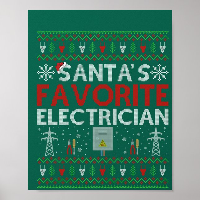 Póster Feo regalo de Navidad para electores a Santa Ama e (Frente)