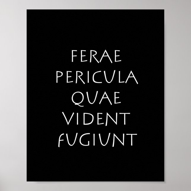 Póster Ferae pericula quae (Frente)