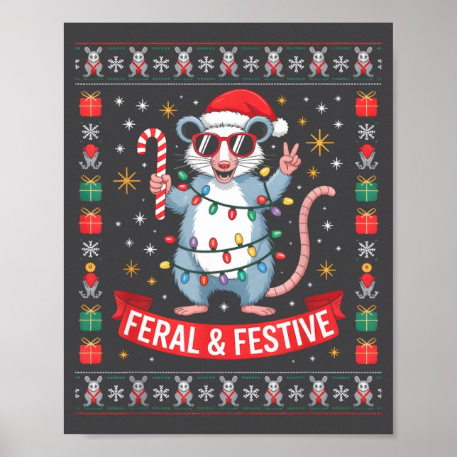 Póster Feral And Festive Ossum Christmas Sweater  (Frente)