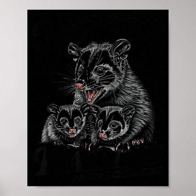 Póster Feral Mom Ossum Funny Animal Quote Mother’s Day  (Frente)