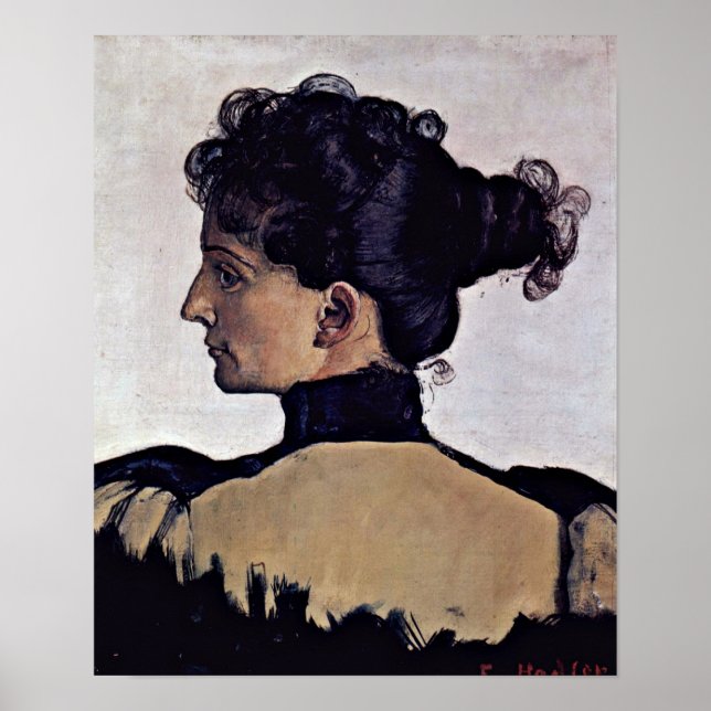 Póster Ferdinand Hodler - Berthe Jacques esposa del artis (Frente)