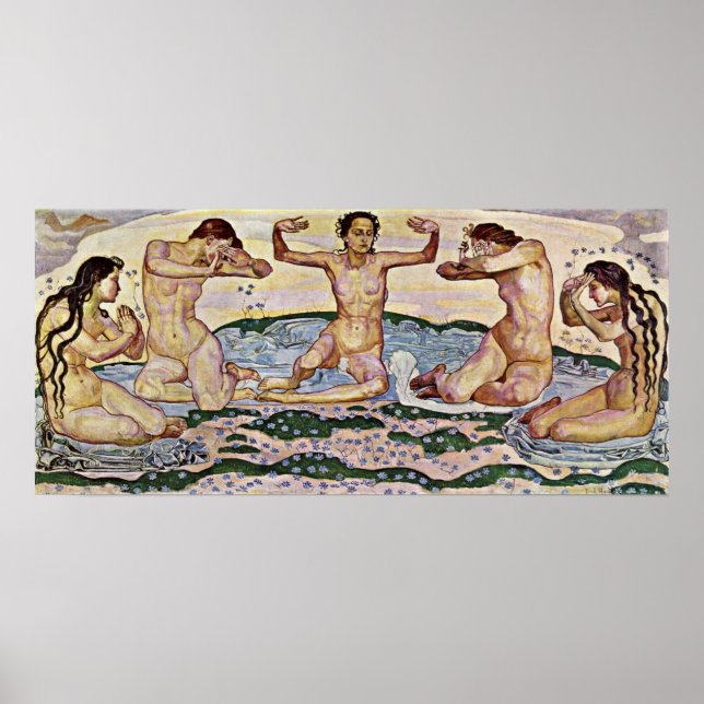Póster Ferdinand Hodler - El día (Frente)