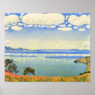 Póster Ferdinand Hodler - Lago Ginebra de Chexbres