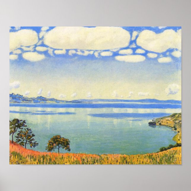 Póster Ferdinand Hodler - Lago Ginebra de Chexbres (Frente)
