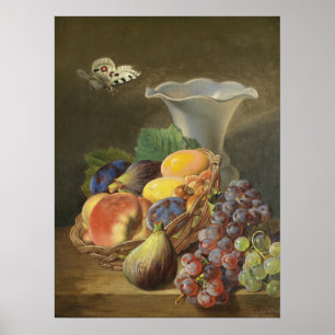 Póster Ferdinand Kuss de época con frutas