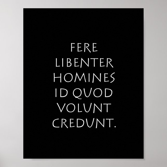 Póster Fere libenter homines id quod voluntariunt (Frente)