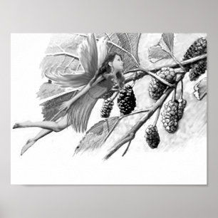 Póster Feria de arbol de mora roja