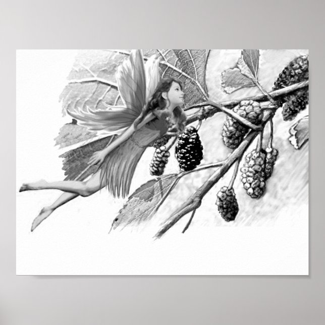 Póster Feria de arbol de mora roja (Frente)