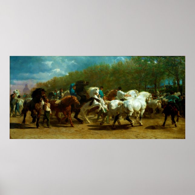 Póster Feria de Caballos de Rosa Bonheur (1852-1855) (Frente)