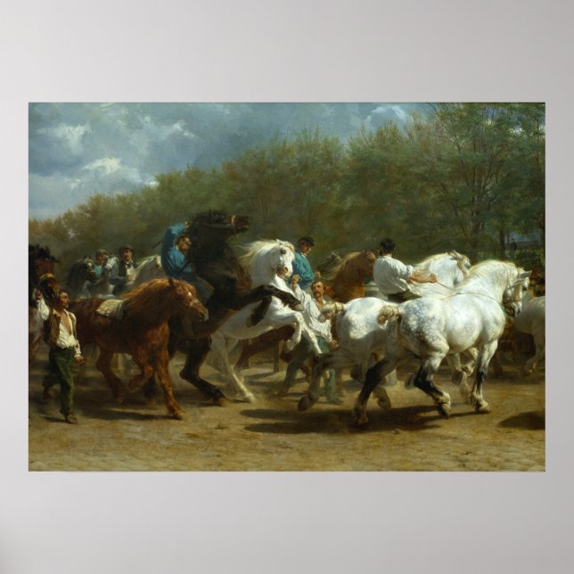 Póster Feria de Caballos por Rosa Bonheur (Frente)