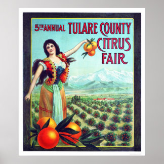 Póster Feria de Citrus del Condado de Tulare