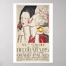 Póster Feria de Decoradores de París Francia Viajes Antig