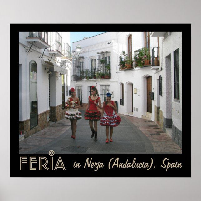 Póster Feria de Nerja (Andalucía), España (Frente)