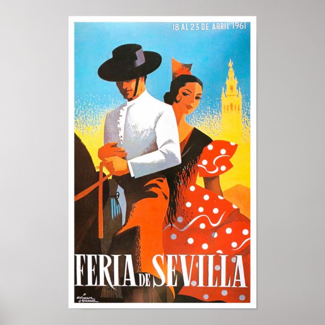 Póster Feria de Sevilla de 1961 (Frente)