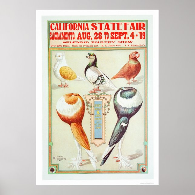 Póster Feria Estatal de California de 1909 (Frente)