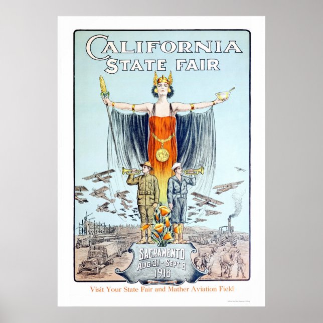Póster Feria Estatal de California de 1918 (Frente)