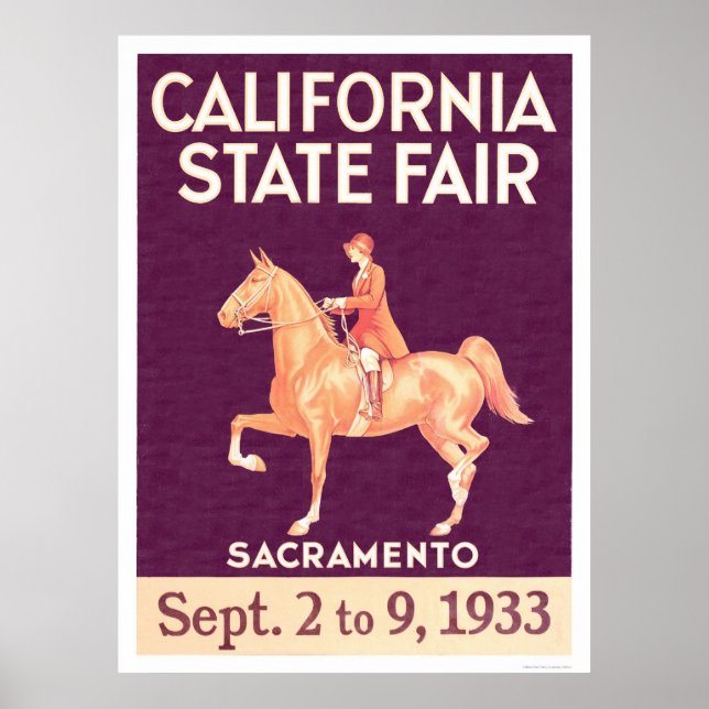 Póster Feria Estatal de California de 1933 (Frente)