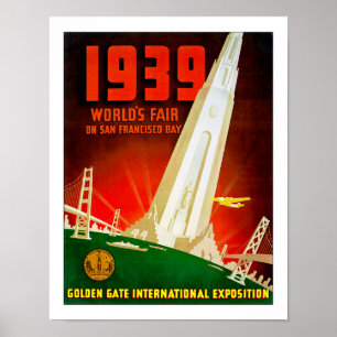 Póster Feria mundial 1939 San Francisco