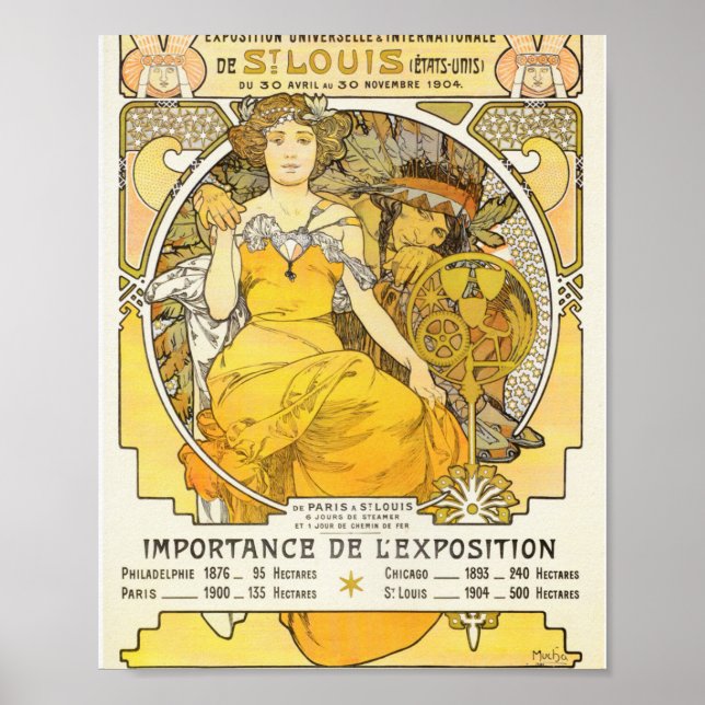 Póster Feria Mundial de Alphonse Mucha de 1904 (Frente)