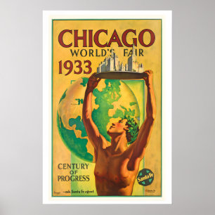 Póster Feria Mundial de Chicago 1933 Siglo de Progreso