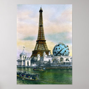 Póster Feria Mundial de Francia de 1889 - Viajes de época