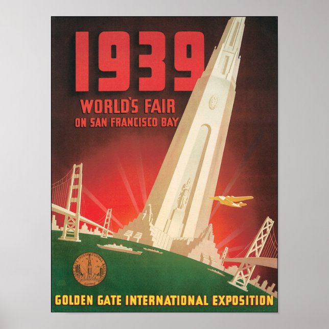 Póster Feria Mundial de la Bahía de San Francisco de 1939 (Frente)