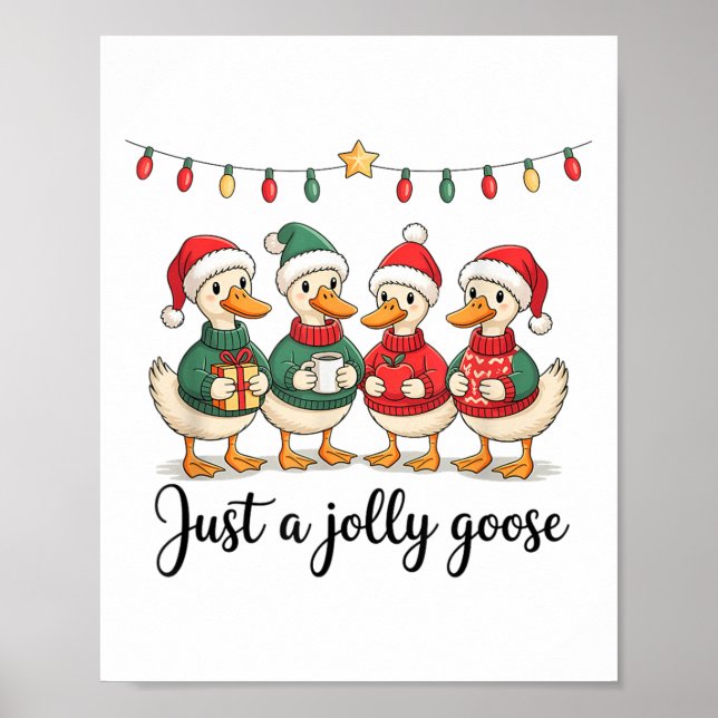 Póster Feriado de Navidades joly gansos (Frente)