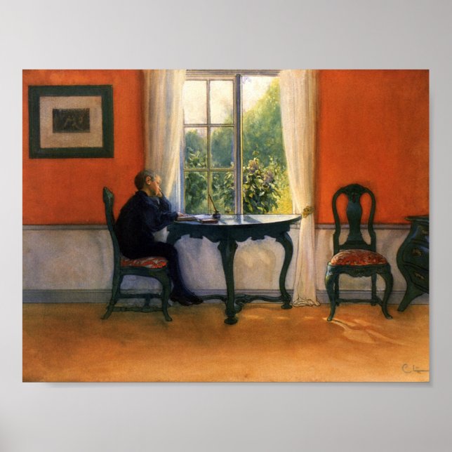 Póster Ferieläsning, Carl Larsson, Holiday Reading (Frente)