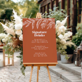 Póster Fern Botanical Woodland Signature Bebe Menú Post