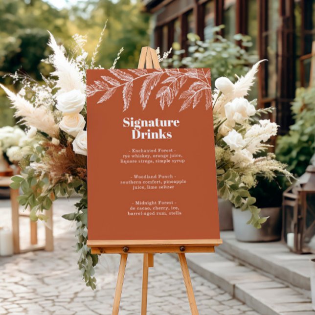 Póster Fern Botanical Woodland Signature Bebe Menú Post (Subido por el creador)