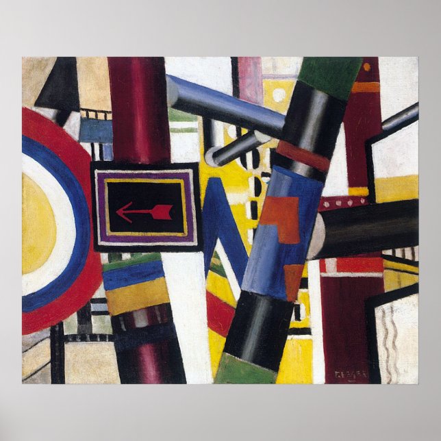PÓSTER FERNAND LEGER-THE RAILWAY CROSSING-LARGE (Frente)