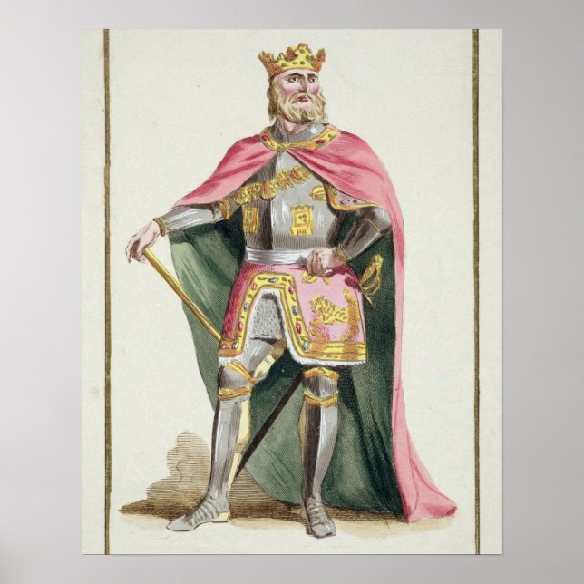Póster Fernando I (1379-1416) Rey de Aragón de "Receu" (Frente)