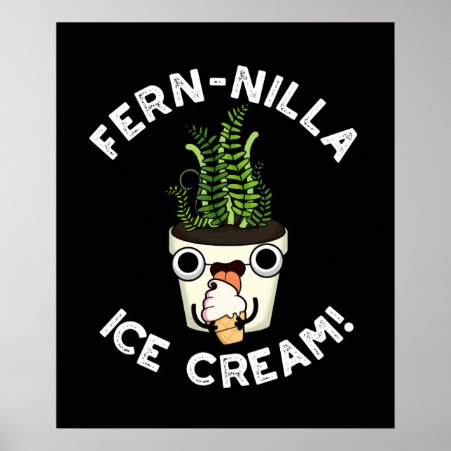 Póster Fernilla Helado Crema de Hielo Planta Pun Dark BG (Frente)